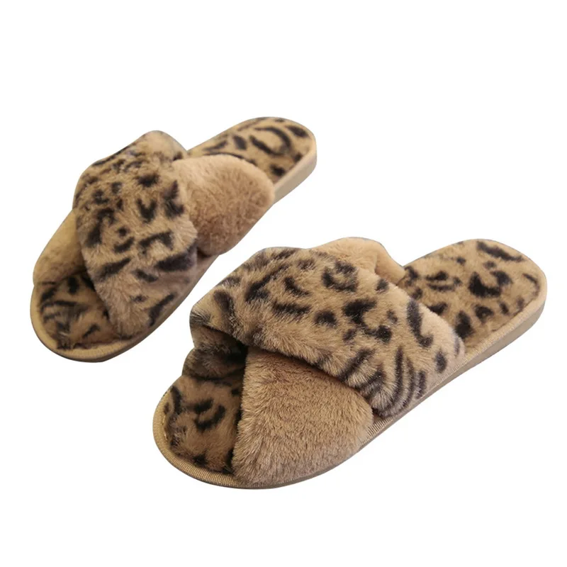 leopard house shoes