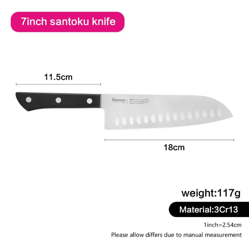 Серия Fissman Tanto, Японские Стальные 3Cr13 кухонные ножи, Кливер, нож сантоку, нож - Цвет: Model 2421