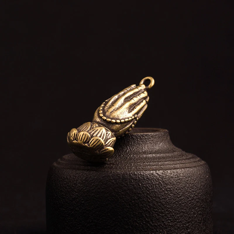 brass buddha hand keychain (5)