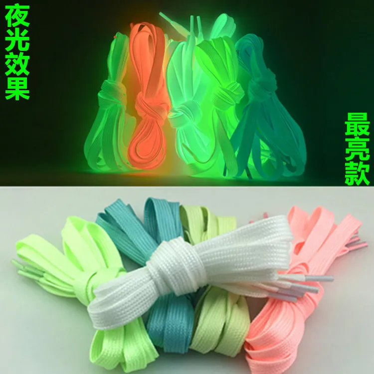

2019 new Arrival New 100cm One Pair Sneaker Sport Shoes Lace Polyester Neon Color Luminous Shoelaces