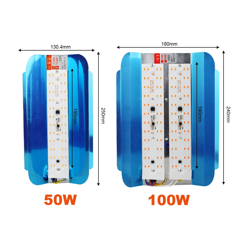 Открытый светодиодный Grow светильник 100W полный спектр завод s IP65