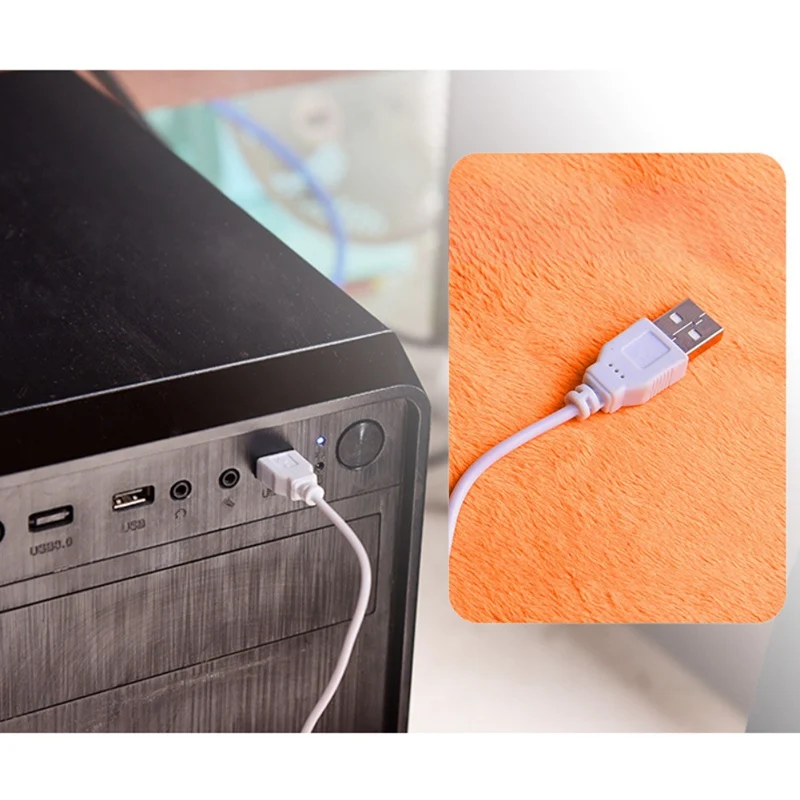 Теплые гетры для ног с искусственным кроличьим мехом для взрослых, мужчин и женщин, съемные моющиеся USB электрические гетры для ног, согревающие продукты