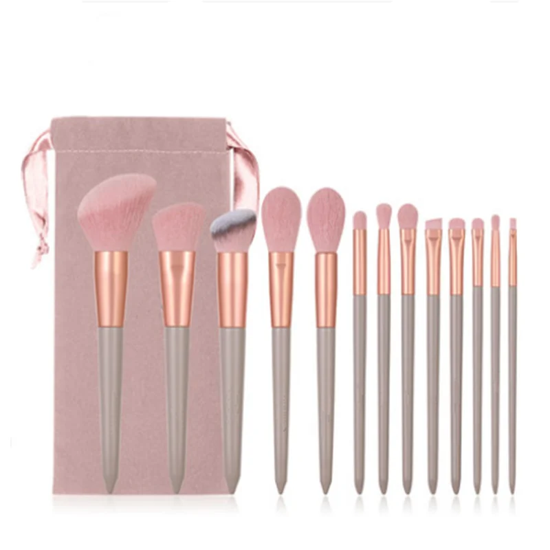 

13pcs Candy Professional Makeup Brushes Set silver Color Powder Foundation Eye shadow Blush Lip Make Up Beauty Cosmetic Tool