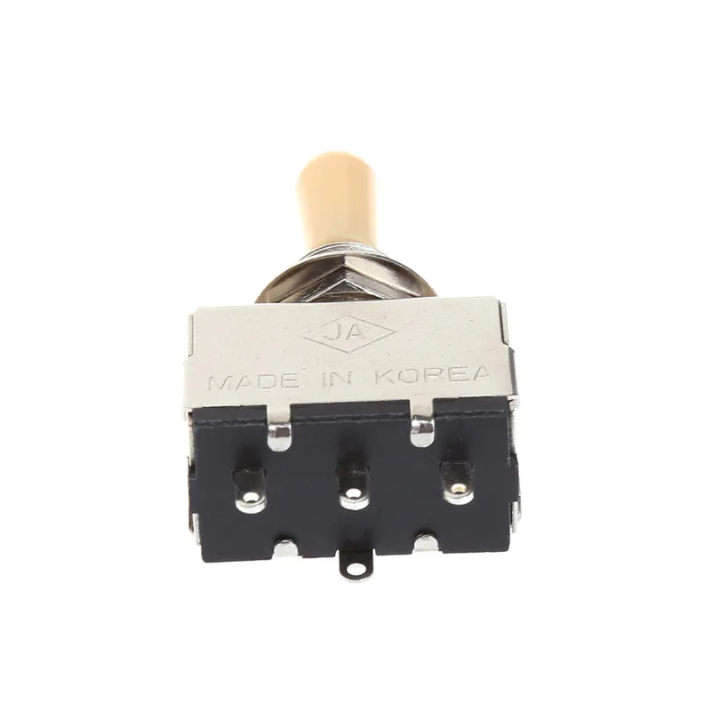 

3 Way Closed Toggle Switch Box Style Chrome For Electric Guitar Cream Knob Y4UB