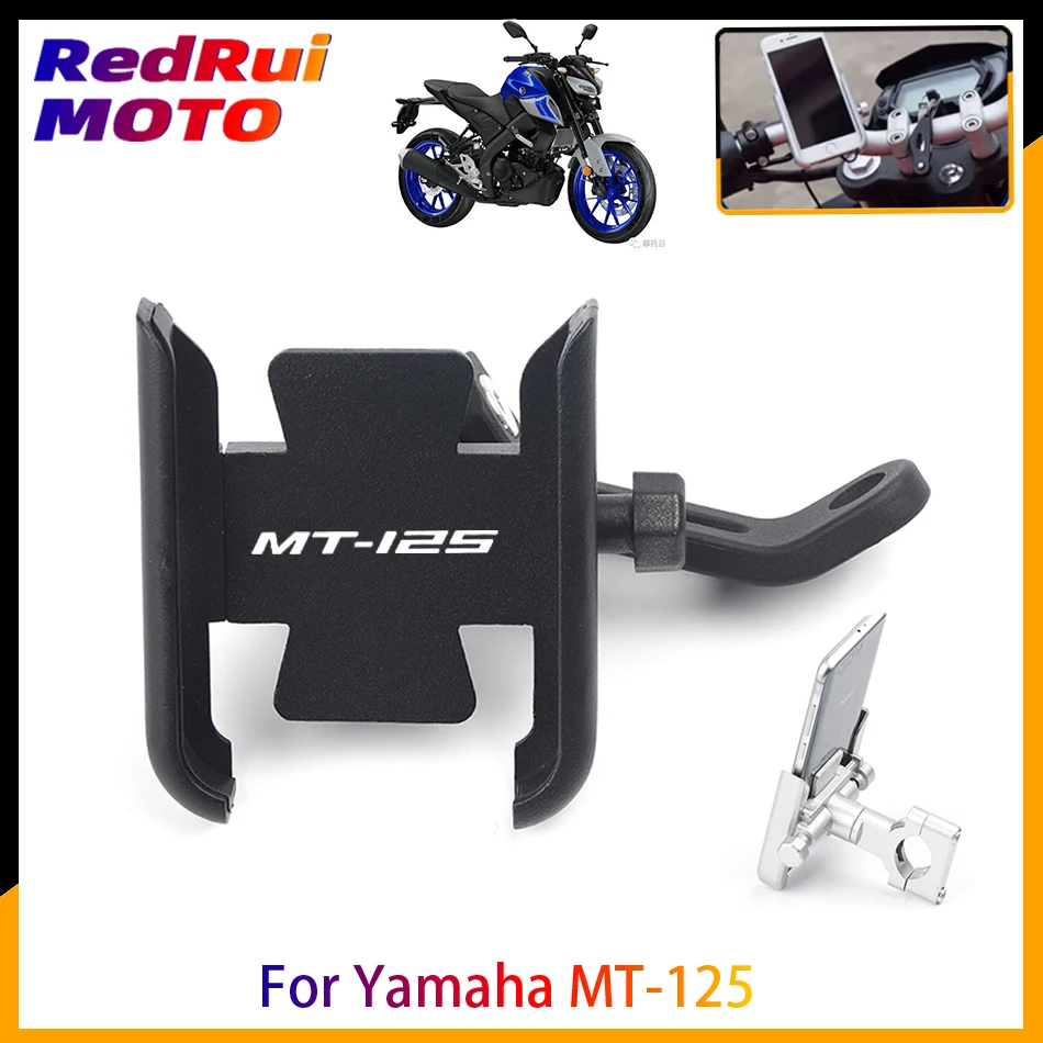 

For Yamaha MT-125 MT125 Motorcycle CNC Aluminum Mobile Phone Holder GPS Navigator Rearview Mirror Handlebar Bracket Accessories