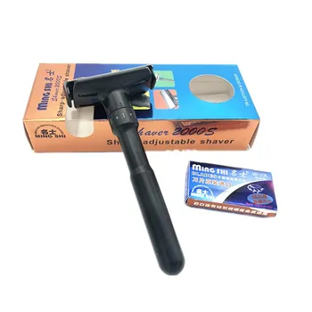 

TFLYSHAVE Adjustable Men Safety Razor Black Double Edge for Men Classic Shaving Aggressive1-6 File Women Hair Removal Shaver