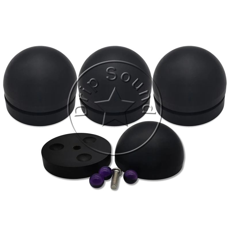 

43mm Ebony Crystal Ball Shock Absorber Speaker Shockproof Spike Amplifier Isolation Stand Feet Holder Damping Pad#CWF