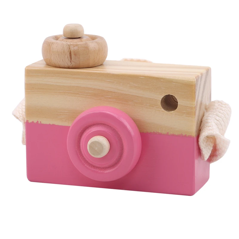 Cute Nordic Hanging Wooden Camera Toy 10*8*5.5cm Room Decor Furnishing Articles Baby Birthday Toy Gifts For Children 10