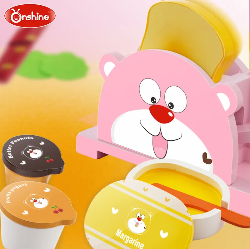 Детская развивающая игрушка, игровой дом, кухня, кухонная игрушка, тост, вишня, медведь, тостер, подарок для девочки