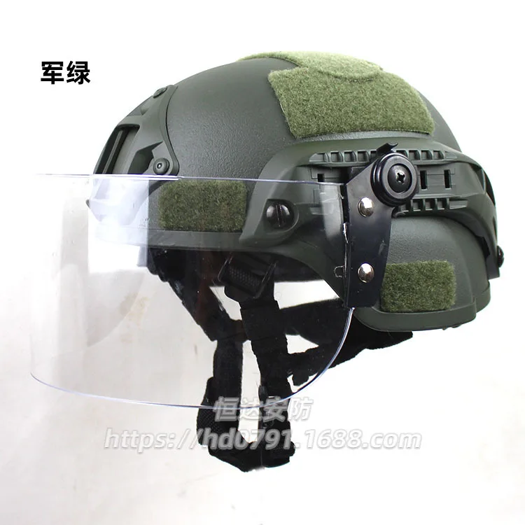 Мобильная версия MICH2000 шлем+ прозрачная защитная маска патрульный Тактический шлем CS анти-лицо - Цвет: 4