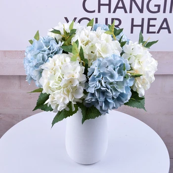 

Artificial Hydrangea Flower Silk Cloth Plastic Peony Bouquet Wedding Supplies DIY Home Decoration For Birthday Party Festival