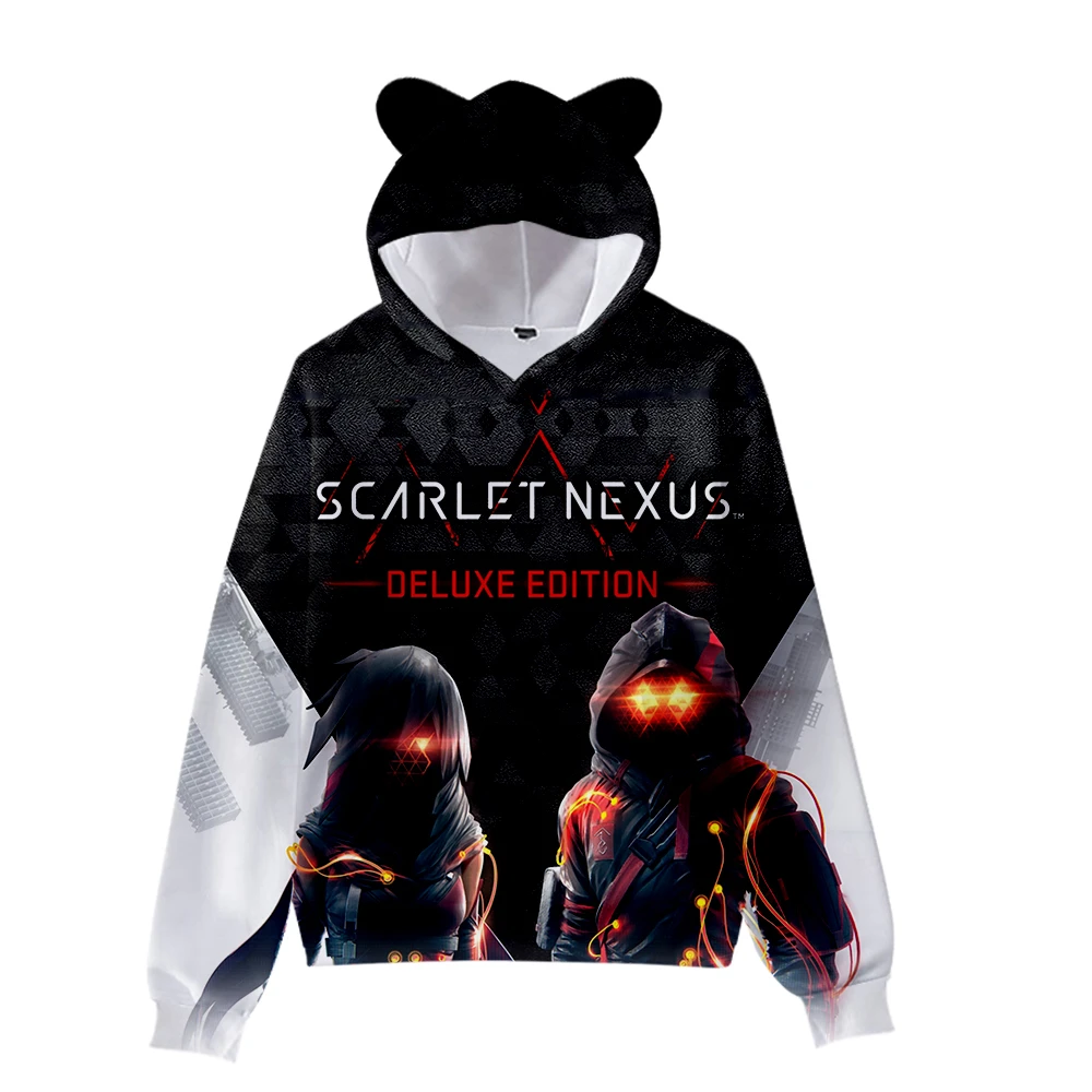 Ropa de Anime Scarlet Nexus para mujer, de ropa de calle 3D, sudadera con capucha con orejas de gato Gril, ropa única Sexy|Sudaderas con capucha y sudaderas| - AliExpress