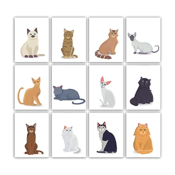 

Cats Portraits Animal Posters and Prints Canvas Decorative Paintings Home Wall Art for Nursery Living Room