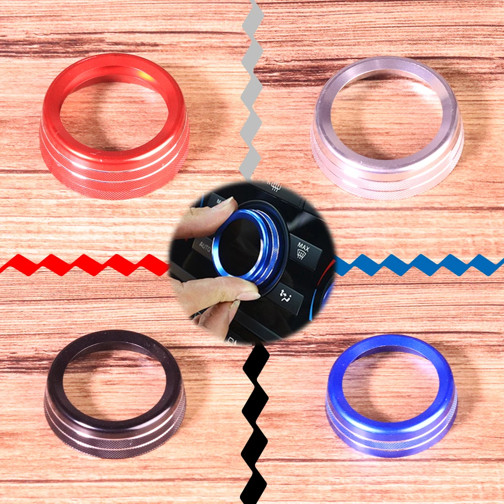 4x Air Conditioning Knob Aluminum Volume Control Knob Trim Cover Fit For Land Rover Discovery Sport 2015 2016 2017 2018 2019  (6)