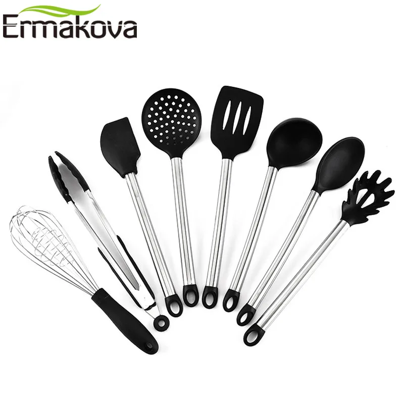 Набор кухонной утвари ERMAKOVA гаджеты для кухни посуда с держателем щипцами