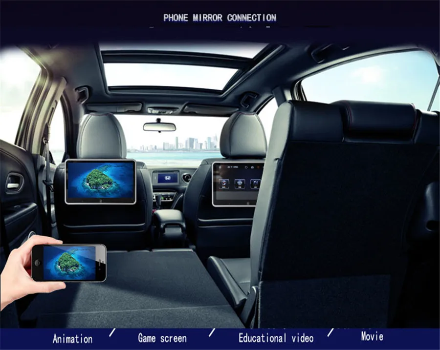 10," Автомобильный подголовник плеер Fm Bluetooth портативное нажатие на экран монитор 1 комплект
