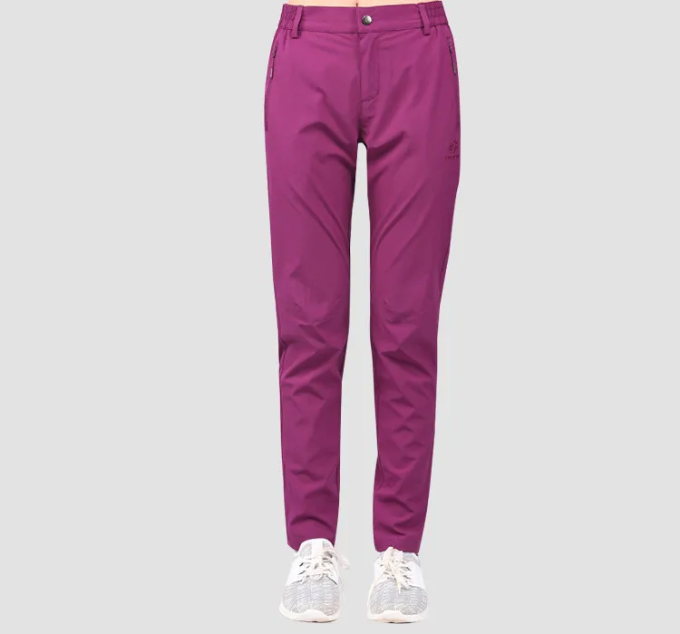 Women Purple Red TECTOP женские летние быстросохнущие брюки для спорта на открытом воздухе походные эластичные дышащие треккинговые походные Женские однотонные брюки VA471 - Цвет: Women Purple Red