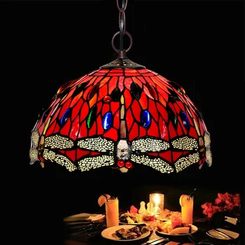 

2020 Pendant Lights Selling 12 "european Rural Meals Of Ctt Art To Decorate The Balcony Lamp Red Dragonfly Pendant