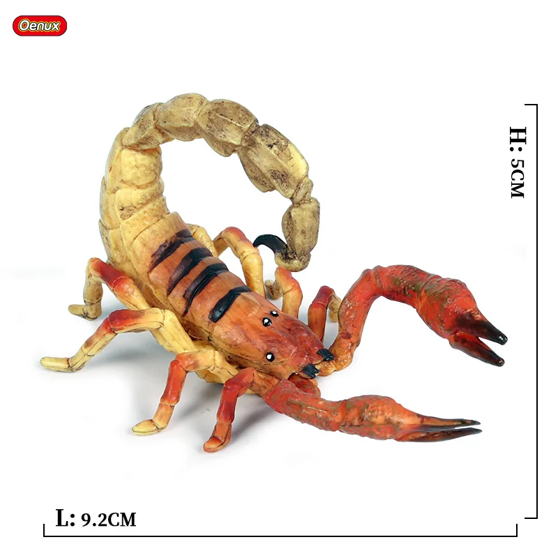 Scorpion Oenux оригинальная модель животных Хамелеон ящерица Скорпион сороконожка дикая экшн-фигурки животных украшение дома и сада Миниатюрная игрушка - Цвет: Scorpion