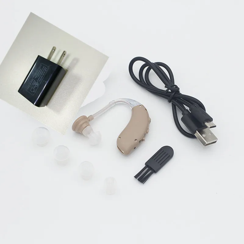  MOOEN USB Hearing Aid with Charger G-25 Medical Ear Apparatus Volume Control Adjustable Tone Deaf E
