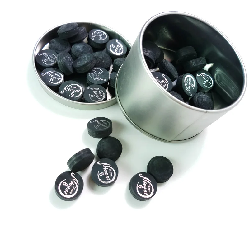 가장 멋진 라디안 당구 팁, 14mm 6 레이어, 블랙 당구 큐 스틱 팁, 당구 암 큐 액세서리, 50 개
