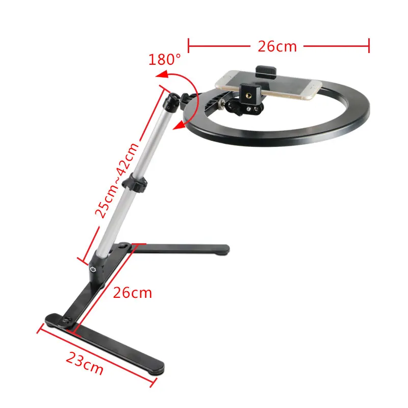 Ring Lamp LED Selfie Ring Light With Cell Phone Holder Stand Phone Camera Studio Fill Light For You - 4000064345616
