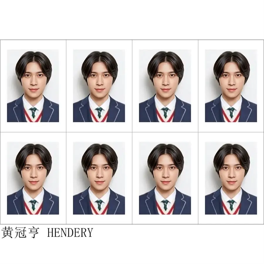 HENDERY Kpop NCT Wayv коллективные карты Winwin Ten школа ID фото форма Фотокарта Yangyang Xiaojun карты 8 шт./лист - Цвет: HENDERY
