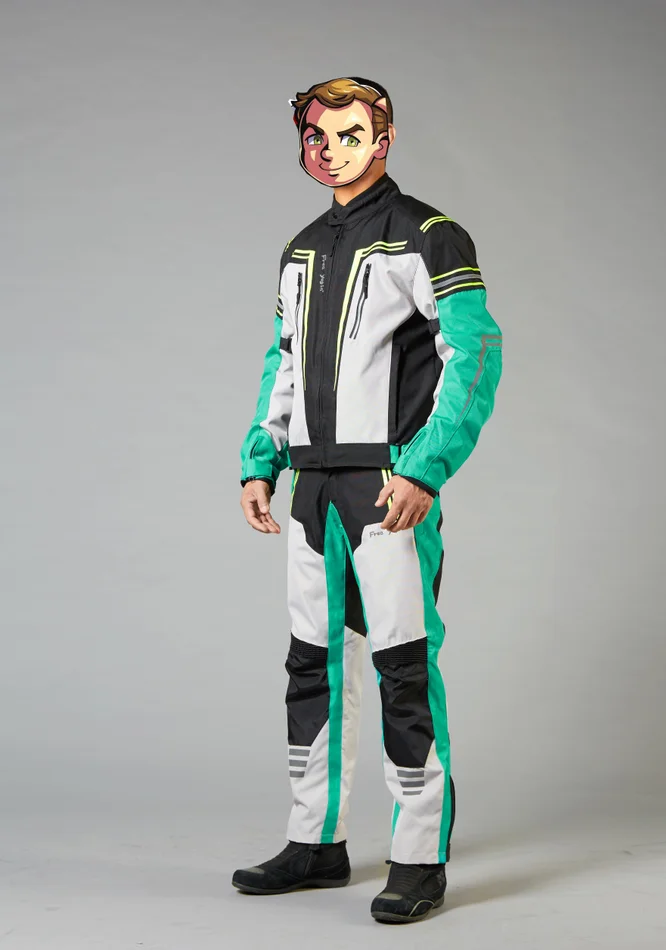 Four-season motorcycle riding racing jacket suit wind, cold, warm, fall-proof motorcycle rider pulling suit with protective gear