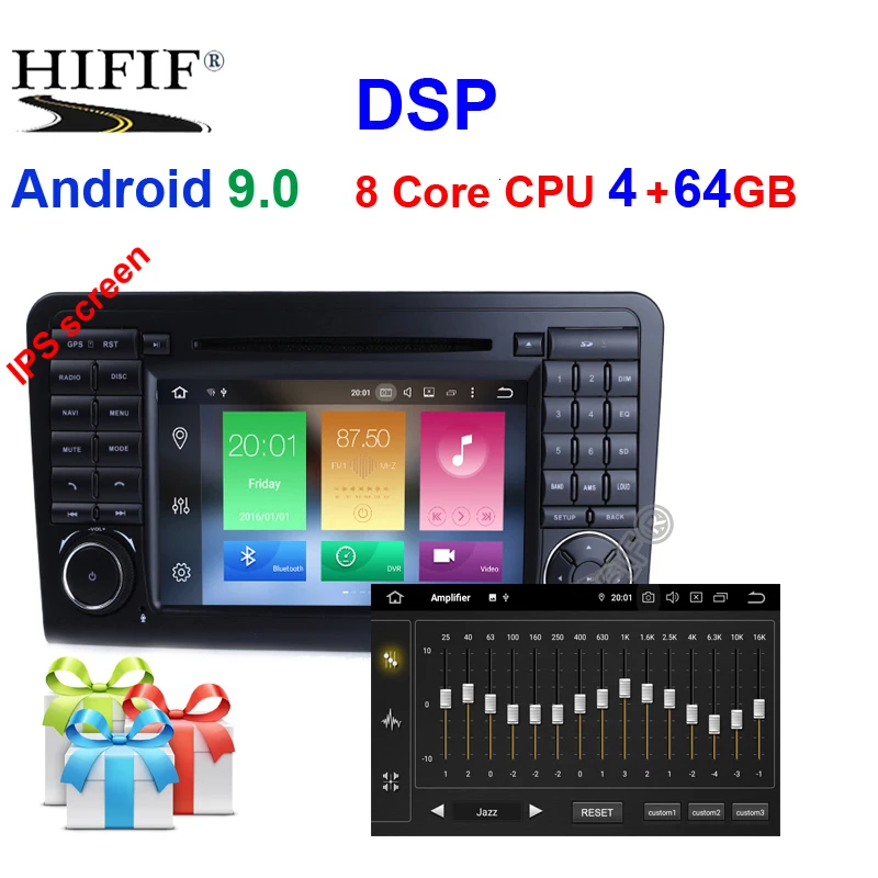 Best DSP IPS 2 Din 7 Inch Android 9.0 Car DVD Player For Mercedes/Benz/ML/GL CLASS W164 ML350 ML500 GL320 Canbus Wifi GPS Radio DVR 0 Best DSP IPS 2 Din 7 Inch Android 9.0 Car DVD Player For Mercedes/Benz/ML/GL CLASS W164 ML350 ML500 GL320 Canbus Wifi GPS Radio DVR 0