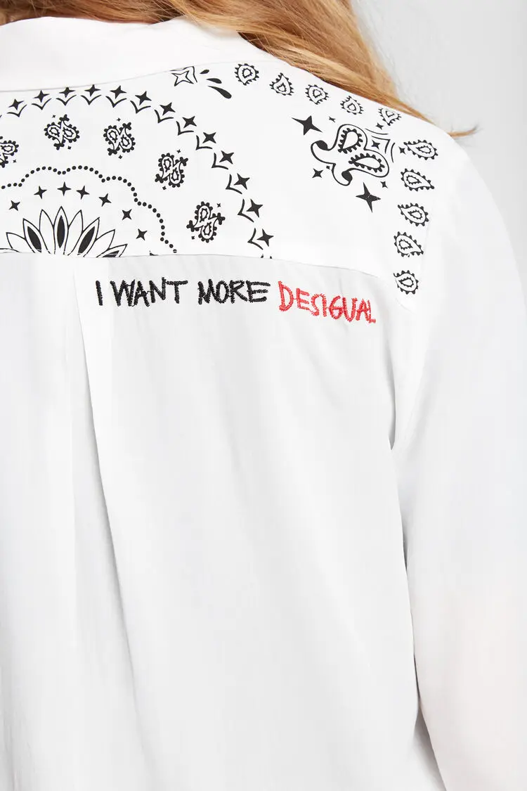 Испанская Модная брендовая рубашка с вышивкой в форме сердца