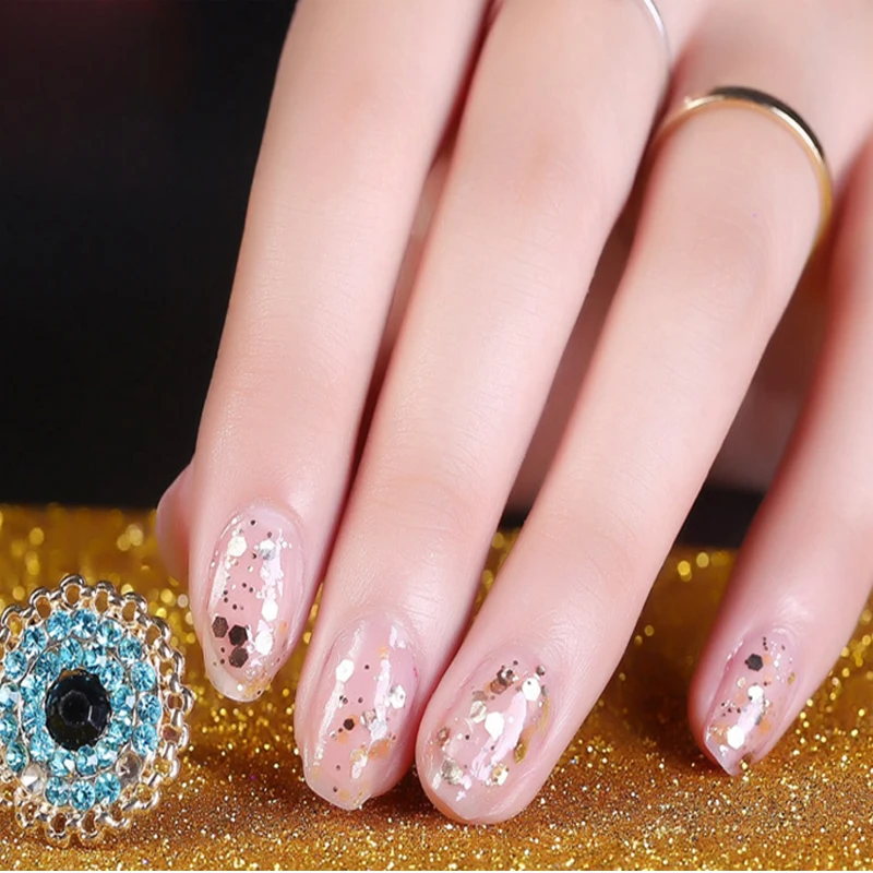 Двойная Ручка для ногтей BK Блестящий лак УФ светодиодный отмачиваемый Гель
