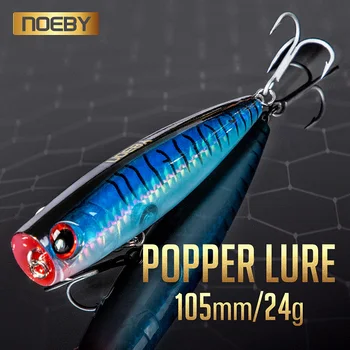

NOEBY Fishing Lure NBL9140 Popper Lures 105mm 24g PVC Hard Baits VMC Hooks Sea Fishing Wobblers Tackle Pesca Carp
