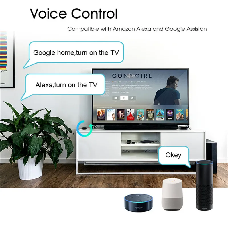 Smart Home for IR Remote Control Infrared Universal Smart Life Tuya APP Control TV DVD AUD Works with Alexa Google Home