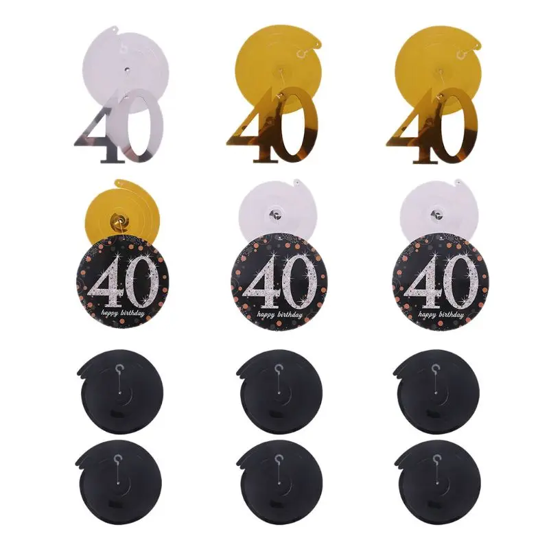 12 шт./компл. 30th 40th 50th 60th день рождения подвесные Спиральные Завитки украшения праздника вечерние поставки 634E - Цвет: 40