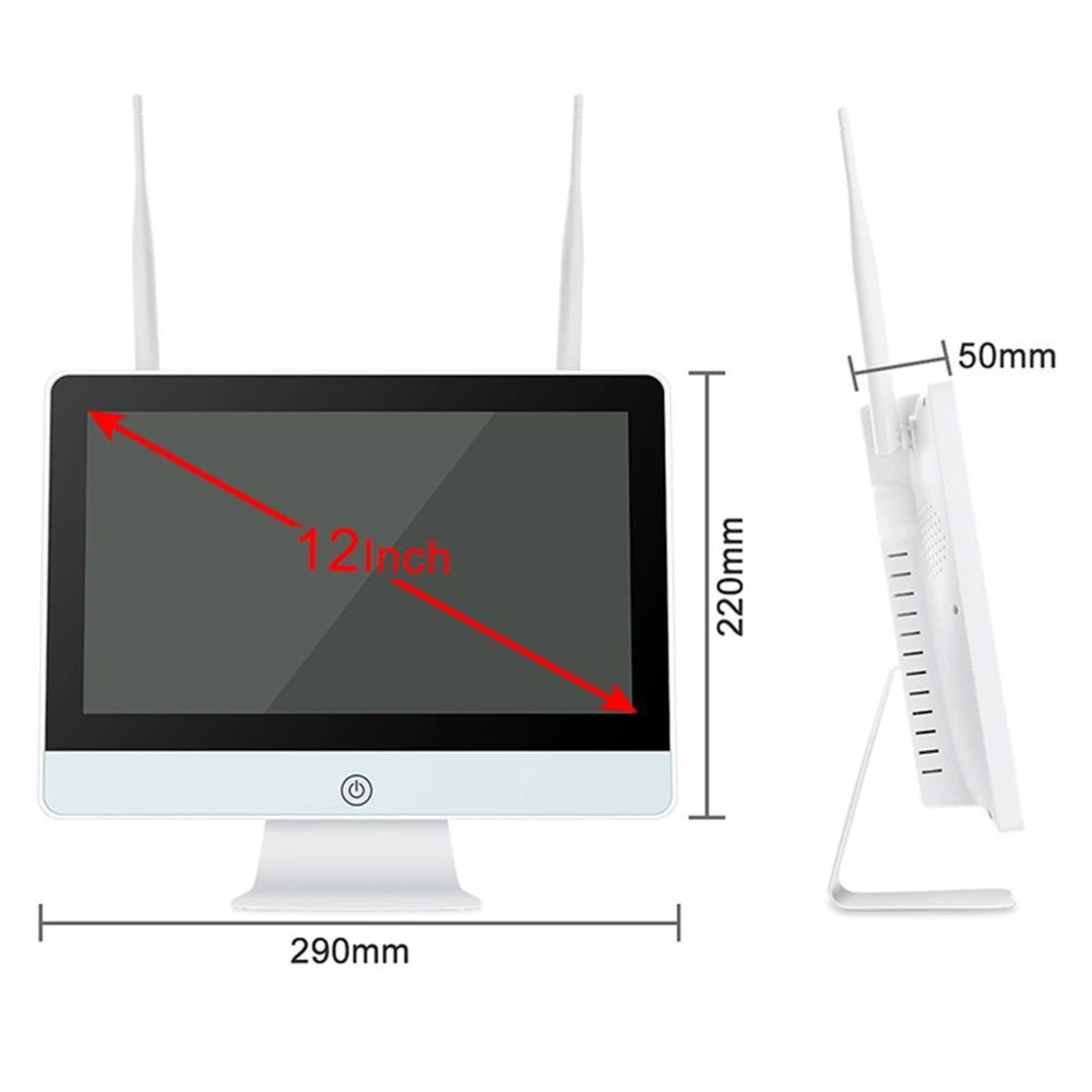  Techage 8CH Hd 1080P Sistema di Telecamere Tvcc Wireless 2MP Wifi a Due Vie Audio Esterna Impermeab