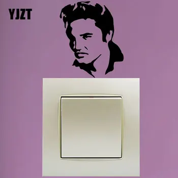 

YJZT Elvis Hip Hop Rap Vinyl Decoration Switch Sticker Children Lightswitch Decals S18-0032