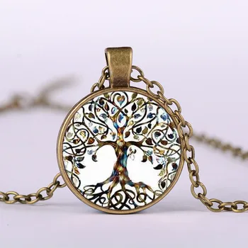 

Fashion Tree of life Pendant Hope tree Necklace Sweater Chain Jewellery Handmade Lucky Amulet Gifts Her Woman Free rope