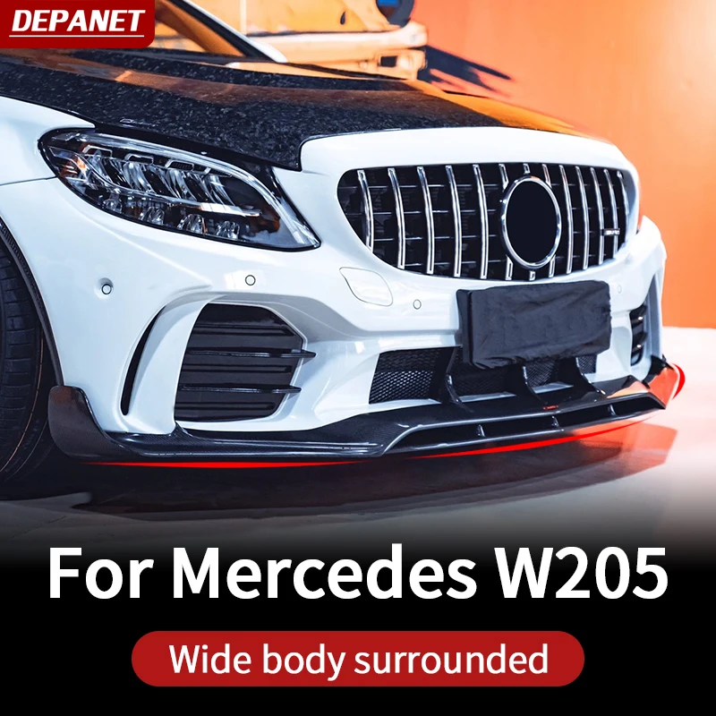 Накладка для Mercedes w205 caron fiber body kit amg coupe c class c260 c180 c200 c300 аксессуары extertior|Обвесы| |