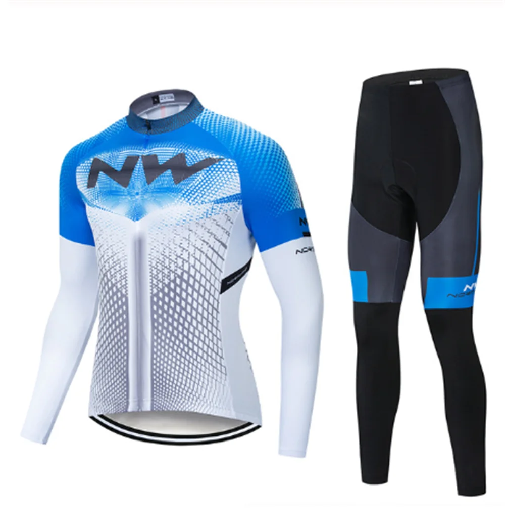 Northwave Весна/Осень Одежда для велоспорта Ropa Ciclismo Nw мужской костюм Джерси для прогулок верховой езды на велосипеде MTB Одежда комбинезон набор 4 - Цвет: 6