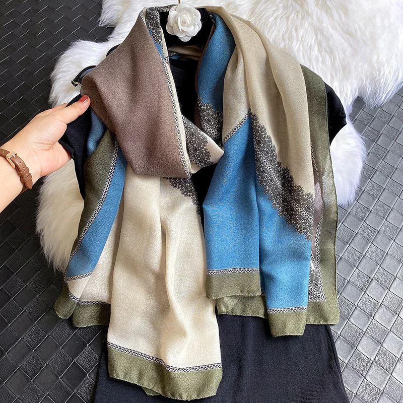 

2020 new design brand ladies scarf fashion printing cotton spring and winter warm scarf hijab ladies Pashmina Farad turban plaid