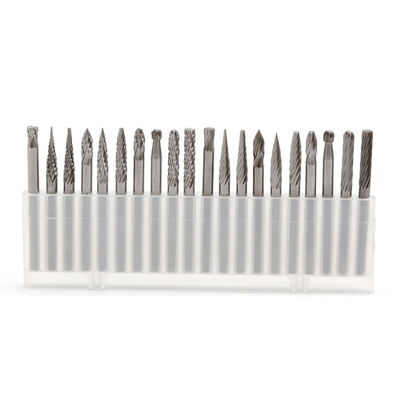 Drop Ship New 20Pcs 1/8" 3mm Tungsten Carbide Cutter Rotary Burr Set CNC Engraving Bit Set