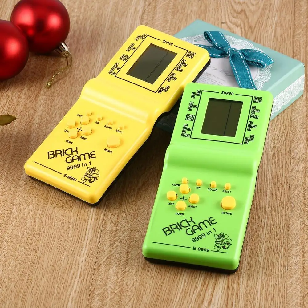 Hanbaili Tetris retro clásico de mano LCD juego electrónico Toy Fun Brick juego Riddle Toys 