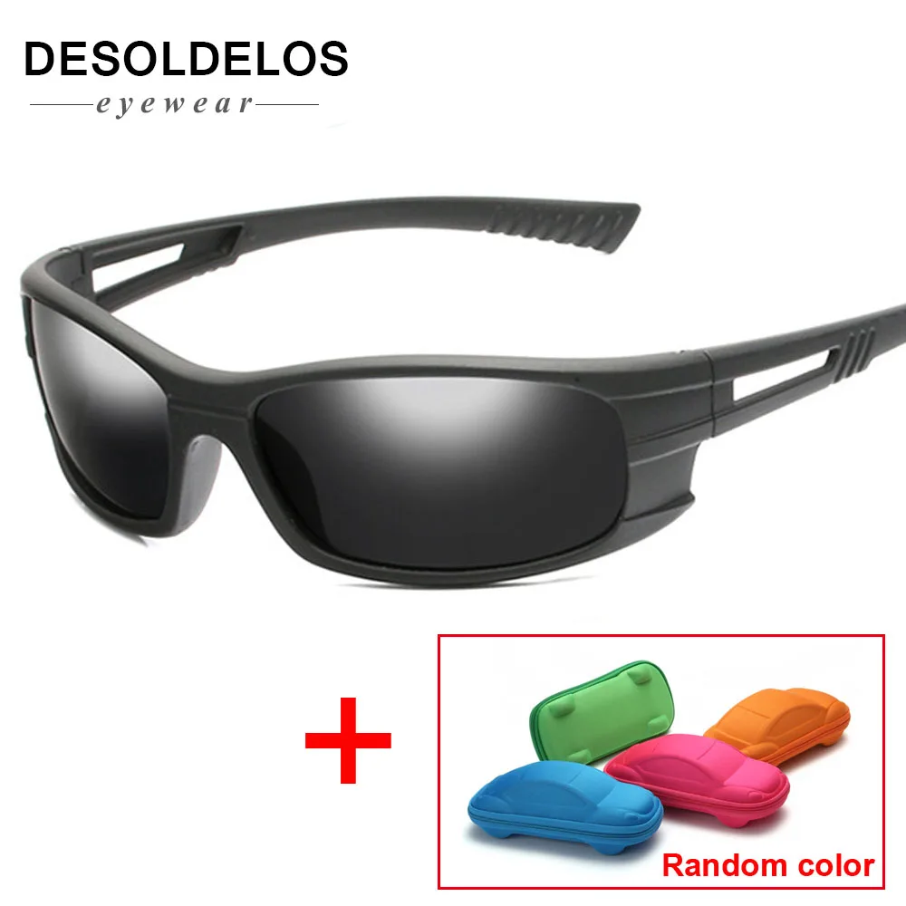 R03 black gray Мужские HD поляризованные солнцезащитные очки UV400 черные пластиковые солнцезащитные очки женские Овальные спортивные очки для вождения Gafas De Sol 063 с коробкой - Цвет линз: R03 black gray
