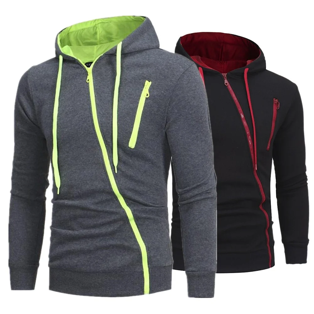 Мужской кардиган на молнии Zogaa однотонная Спортивная толстовка с высоким