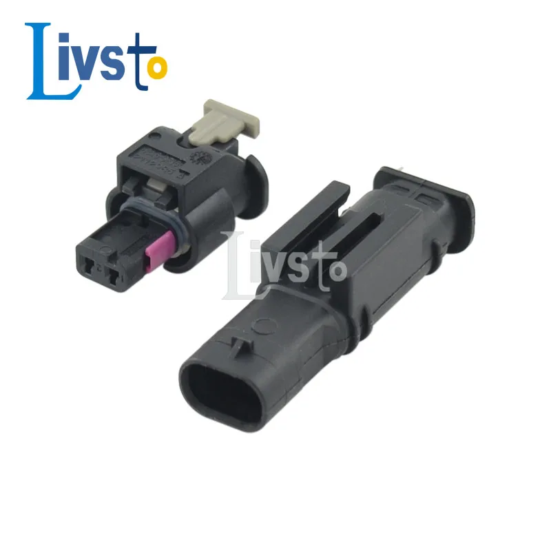 5 Set 2 Pin Tyco Amp Auto Iniettore Di Carburante Connettore Impermeabile Sensore Di Impatto Spina Per Vw Audi 0 0-2112986-1 1-1718643-1