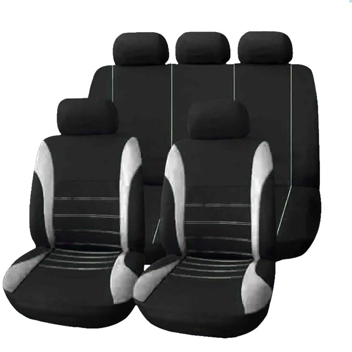 9 шт. универсальные автомобильные чехлы для сидений Авто защитные чехлы автомобильные чехлы для сидений fo kalina grantar lada priora renault logan