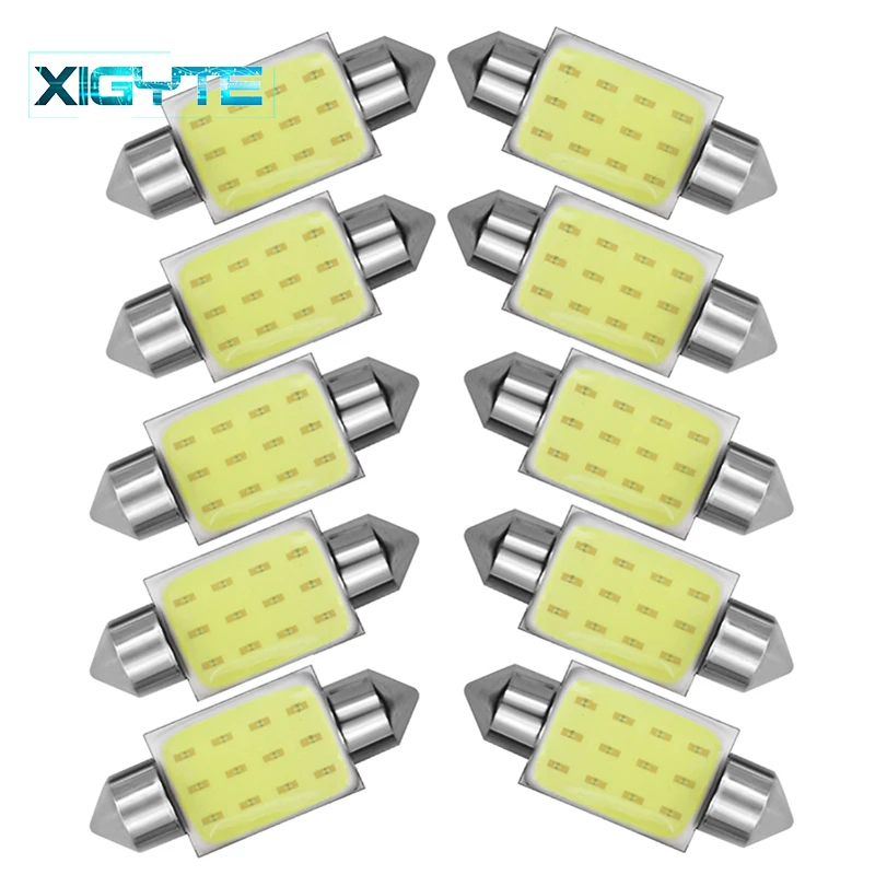 10pcs Ceiling Light 31mm 36mm 39mm 41mm COB 1.5W 12V Interior Car LED Bulbs For Lamp Lights Plate Lamps Bulb  Автомобили | Сигнальная лампа -4001143505602