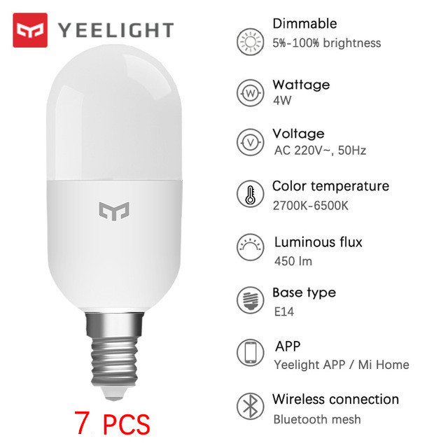 Yeelight Color Temperature Bulb M2 Bluetooth Mesh E14 E27 Bluetooth Mesh App Control Work For Apple Homekit Mihome APP