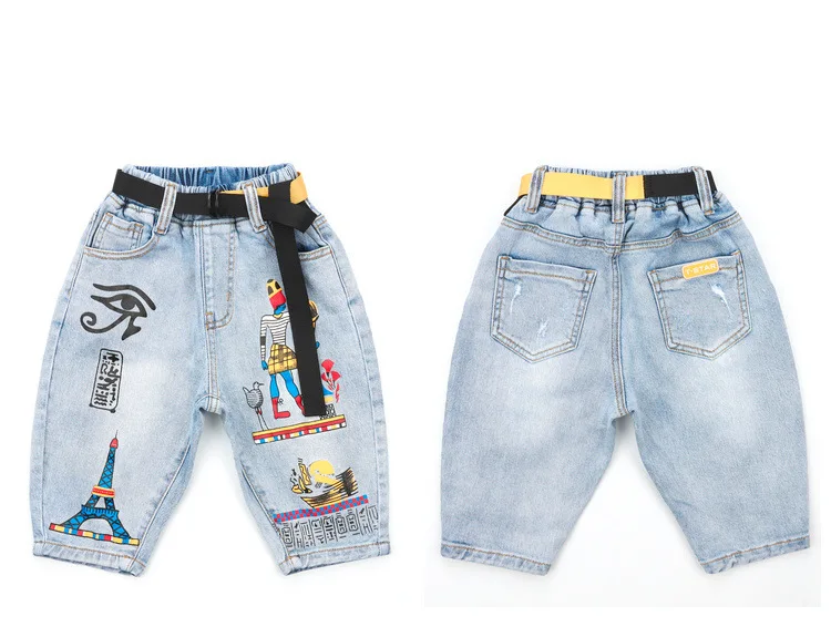Child Shorts BOY'S Denim Shorts Pure Cotton Casual Children Korean-style Shorts Western Style Small CHILDREN'S Baby Summer Pants