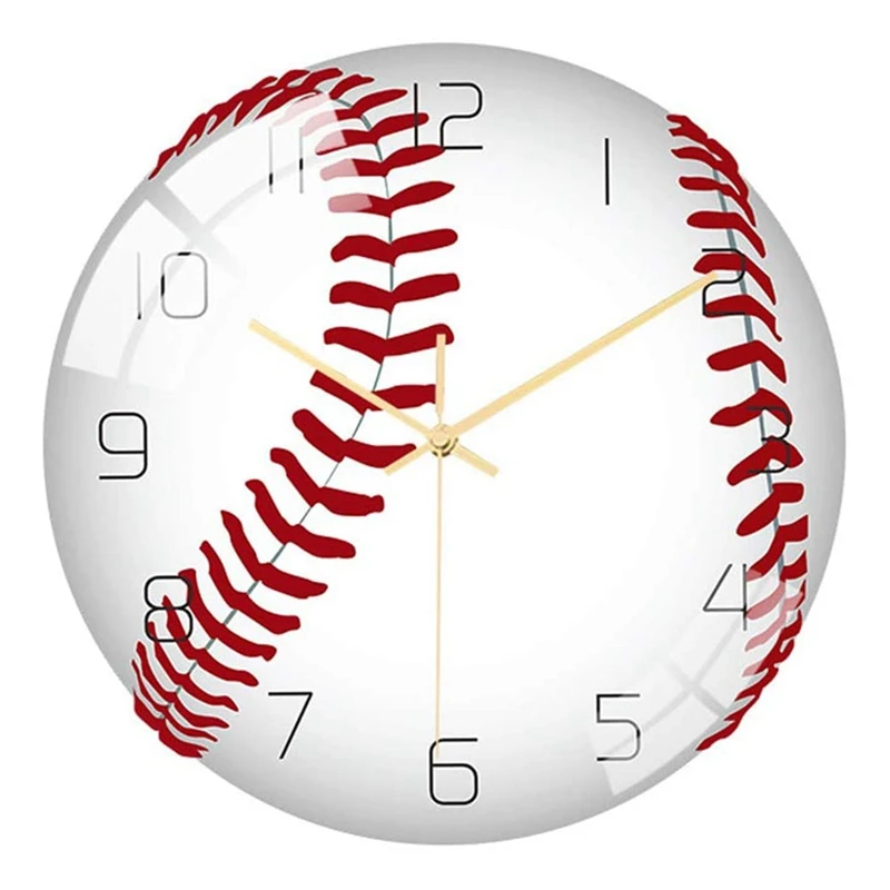 Details about   Baseball Clock Sports Ball Clock Acrylic Muted Bedroom Living Room Deco Clock 